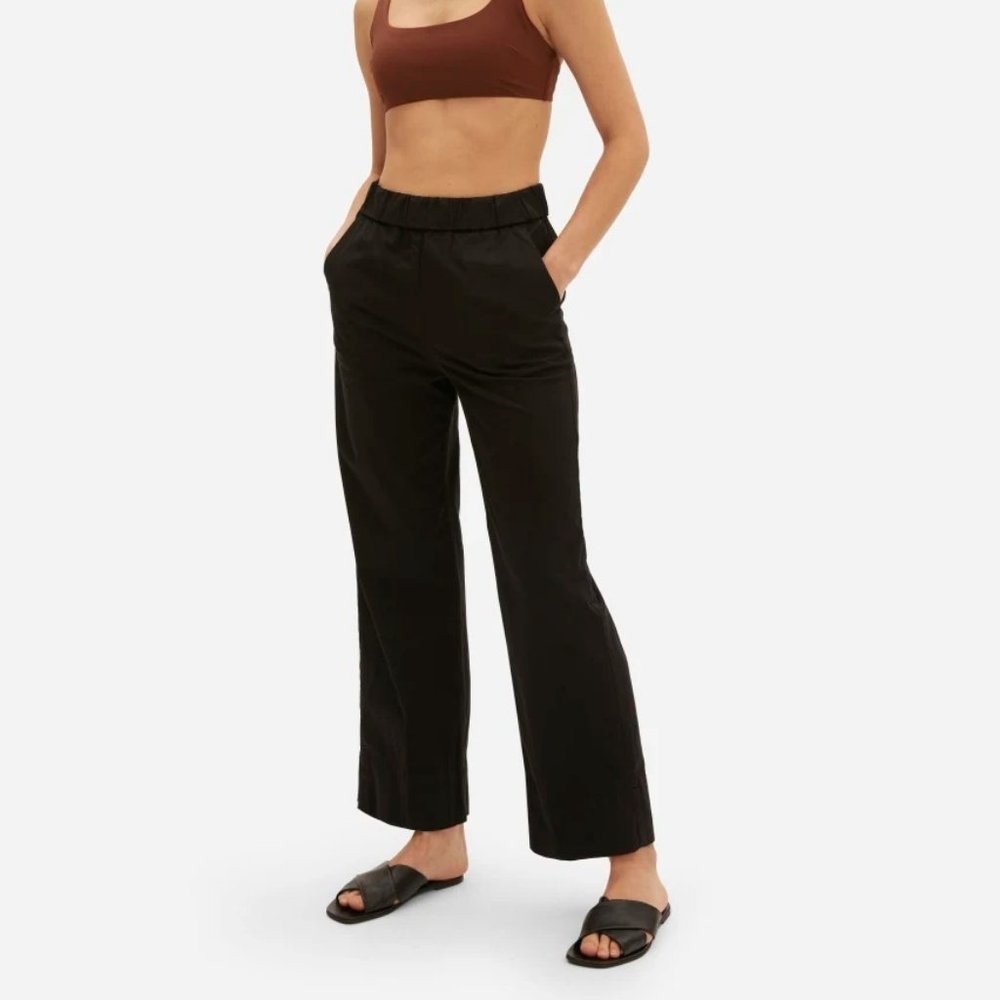 Everlane The Easy Pant CROPPED in Black 6